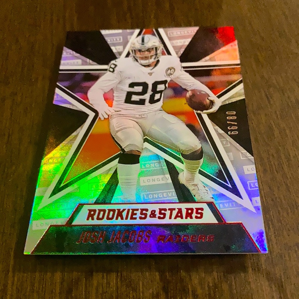 Rookies and stars josh jacobs longevity card